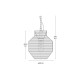 VK/01126/PE/B/40 - Φωτιστικό κρεμαστό, μαύρο. E27. Max. 20W. (LED). IP44