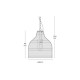 VK/01127/PE/B/40 - Φωτιστικό κρεμαστό, μαύρο. E27. Max. 20W. (LED). IP44