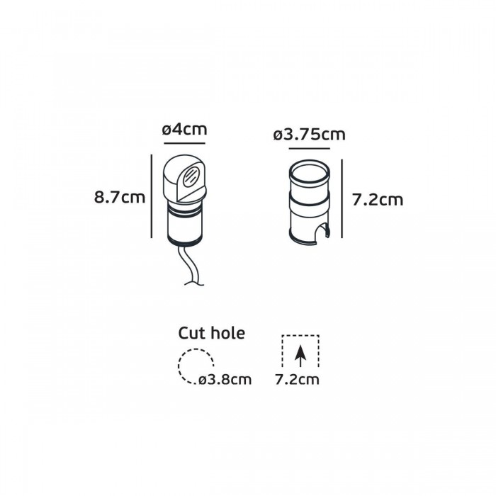 VK/02174/BR/C -<p>Φωτιστικό Led κήπου χωνευτό, 24VDC, 2W, 4000K, 170lm, 15°, CRI>80, IP65, ø4x8.7cm, καφέ</p> VK/02174/BR/C -<p>Φωτιστικό Led κήπου χωνευτό, 24VDC, 2W, 4000K, 170lm, 15°, CRI>80, IP65, ø4x8.7cm, καφέ</p>