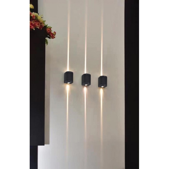 VK/02175/WA/B/W -<p>Φωτιστικό Led τοίχου, Up/down, 220-240V, 2x2W, 3000K, 37lm, 1°+1°, CRI>80, IP65, 8.5x8.8x12cm, μαύρο</p> VK/02175/WA/B/W -<p>Φωτιστικό Led τοίχου, Up/down, 220-240V, 2x2W, 3000K, 37lm, 1°+1°, CRI>80, IP65, 8.5x8.8x12cm, μαύρο</p>