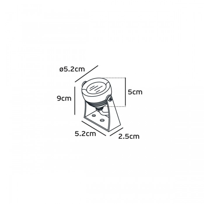 VK/02177/W/C -<p>Φωτιστικό Led κήπου, 200-240V, 5W, 4000K, 614lm, 38°, CRI>80, IP65, ø5.2x9cm, κινητό, λευκό</p> VK/02177/W/C -<p>Φωτιστικό Led κήπου, 200-240V, 5W, 4000K, 614lm, 38°, CRI>80, IP65, ø5.2x9cm, κινητό, λευκό</p>