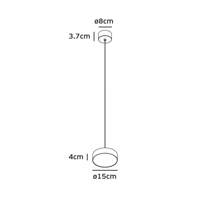 VK/04454/PE/B/W - Φωτιστικό Led κρεμαστό, 220-240V, 11W, 3000K, 1.243lm, CRI>90, IP20, ø15x4cm, μαύρο VK/04454/PE/B/W - Φωτιστικό Led κρεμαστό, 220-240V, 11W, 3000K, 1.243lm, CRI>90, IP20, ø15x4cm, μαύρο