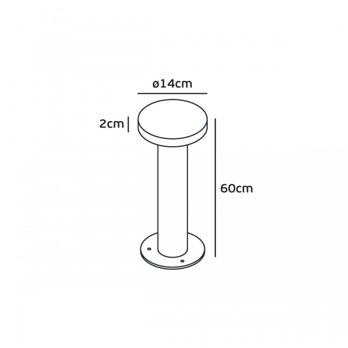VK/02181/W/W - Φωτιστικό Led δαπέδου, 220-240V, 7W, 3000K, 228lm, 120°, CRI>80, IP65, ø14x60cm, λευκό VK/02181/W/W - Φωτιστικό Led δαπέδου, 220-240V, 7W, 3000K, 228lm, 120°, CRI>80, IP65, ø14x60cm, λευκό