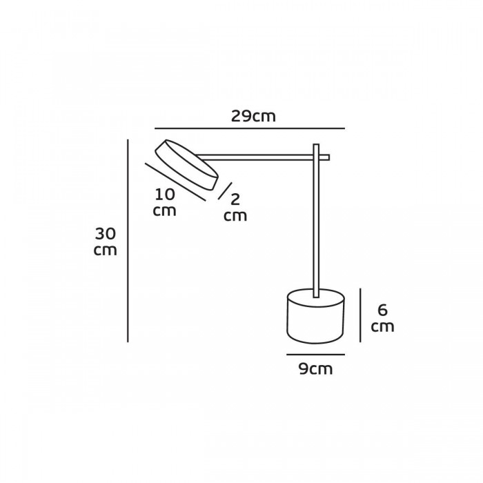 VK/04459/B/W - Φωτιστικό γραφείου Led, 220-240V, 6W, 3000K, 207lm, CRI>85, IP20, ø10x29x30cm, μαύρο VK/04459/B/W - Φωτιστικό γραφείου Led, 220-240V, 6W, 3000K, 207lm, CRI>85, IP20, ø10x29x30cm, μαύρο
