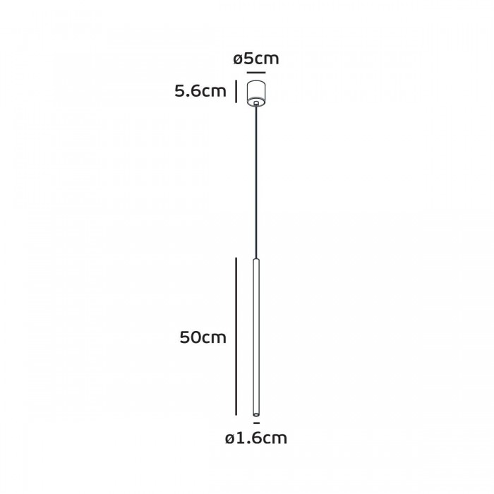 VK/04434/PE/W/W - Φωτιστικό Led κρεμαστό, 220-240V, 2W, 3000K, 125lm, CRI>90, IP20, ø1.6x50cm, λευκό VK/04434/PE/W/W - Φωτιστικό Led κρεμαστό, 220-240V, 2W, 3000K, 125lm, CRI>90, IP20, ø1.6x50cm, λευκό
