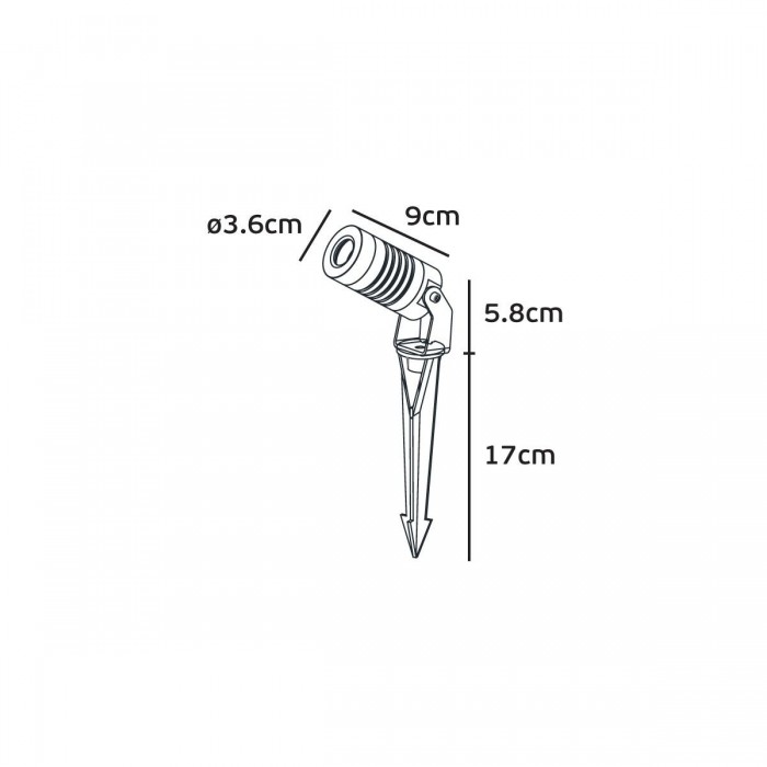 VK/02171/B/W/90 -<p>Φωτιστικό Led κήπου, 100-240V, 2W, 3000K, 220lm, 30°, CRI>80, IP65, ø3.6x9x5.8+17cm, κινητό, μαύρο</p> VK/02171/B/W/90 -<p>Φωτιστικό Led κήπου, 100-240V, 2W, 3000K, 220lm, 30°, CRI>80, IP65, ø3.6x9x5.8+17cm, κινητό, μαύρο</p>