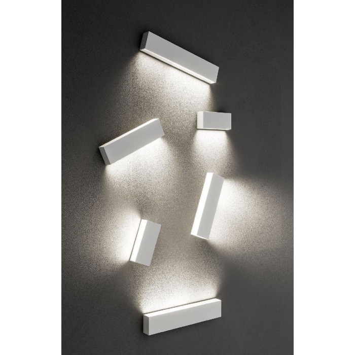 VK/04223/B/35/W - Φωτιστικό τοίχου LED, 220-240V, 3000K. 1502lm. 10W, CRI>80, IP20, 35x6.5cm, μαύρο