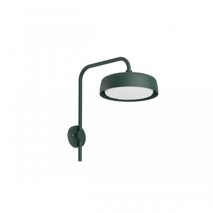 VK/02290/WA/GR/WW/18 - Πράσινο. 2700K. 12W. 787lm. Diffuse Light. AC220-240V. LED Bridgelux. 50.000hrs. Dim Νο. -20°C→ 45°C. Τοίχου. CRI>90. ø18cm. Αλουμίνιο  +  ακρυλικό. IP65 