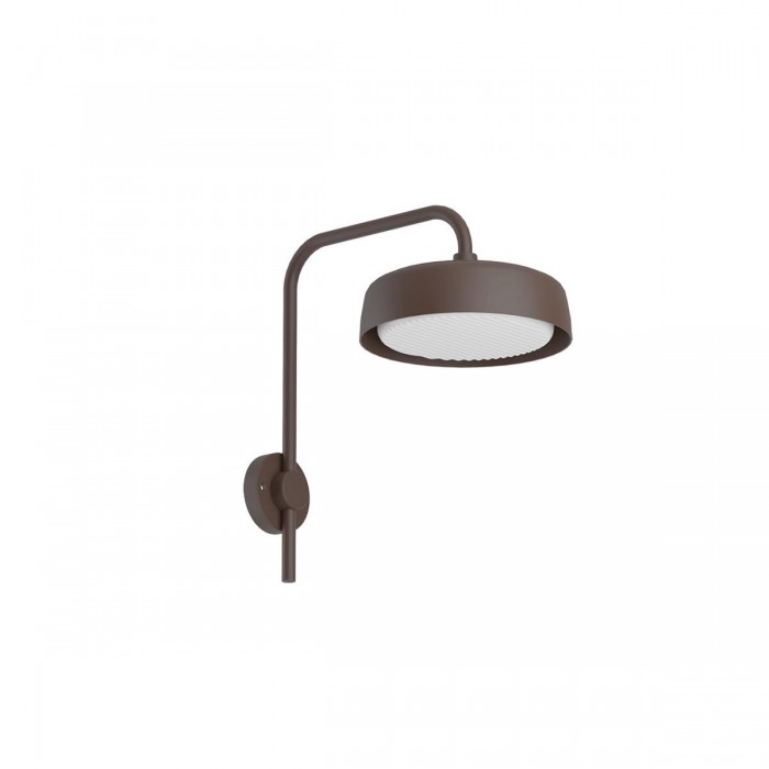 VK/02290/WA/RB/WW/18 - Καφέ σκουριάς. 2700K. 12W. 787lm. Diffuse Light. AC220-240V. LED Bridgelux. 50.000hrs. Dim Νο. -20°C→ 45°C. Τοίχου. CRI>90. ø18cm. Αλουμίνιο  +  ακρυλικό. IP65 