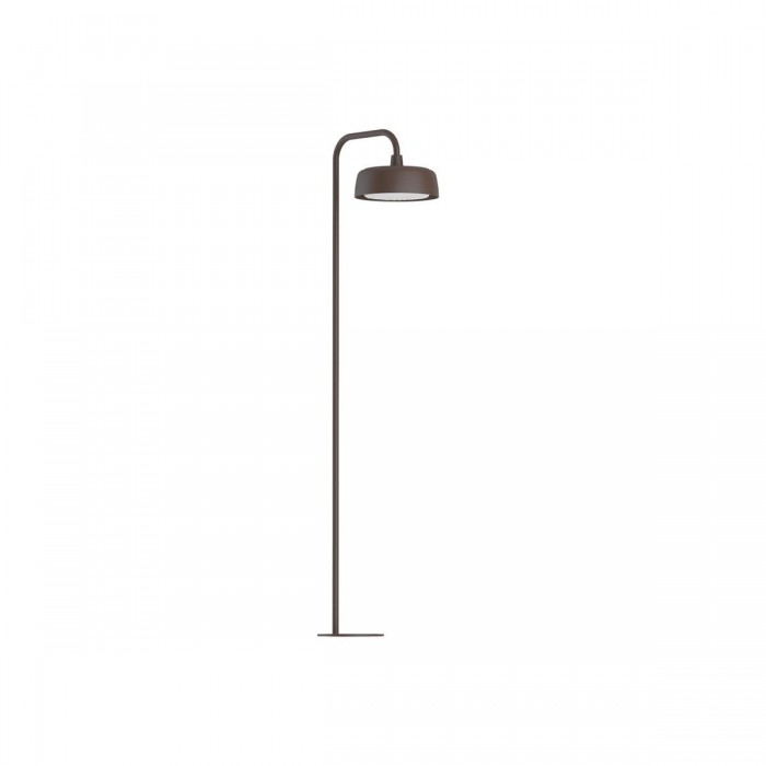 VK/02290/FL/RB/WW/15 - Καφέ σκουριάς. 2700K. 8W. 513lm. Diffuse Light. AC220-240V. LED Bridgelux. 50.000hrs. Dim Νο. -20°C→ 45°C. Δαπέδου. CRI>90. ø15cm. Αλουμίνιο  +  ακρυλικό. IP65