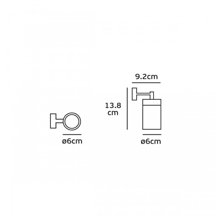 VK/01037/S - Φωτιστικό τοίχου, 240V, GU10/PAR16, Max 12W (LED), IP44, ø6x13.8x9.2cm, ασημί VK/01037/S - Φωτιστικό τοίχου, 240V, GU10/PAR16, Max 12W (LED), IP44, ø6x13.8x9.2cm, ασημί
