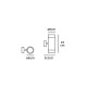 VK/01038/S - Φωτιστικό τοίχου, Up/down, 240V, 2xGU10/PAR16, Max 2x12W (LED), IP44, ø6x15x9.2cm, ασημί VK/01038/S - Φωτιστικό τοίχου, Up/down, 240V, 2xGU10/PAR16, Max 2x12W (LED), IP44, ø6x15x9.2cm, ασημί