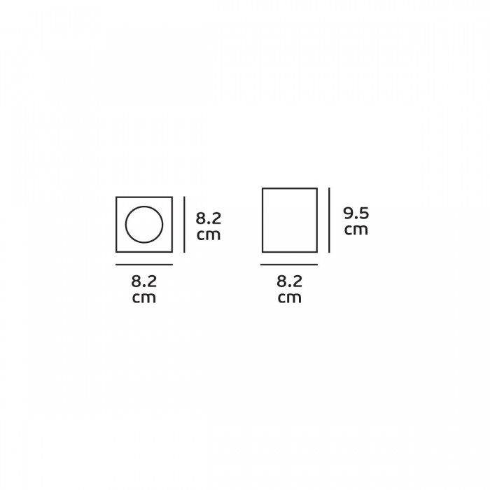 VK/03001/B - Φωτιστικό οροφής κύβος, 240V, GU10/Par16, Max 12W (LED), IP20, μαύρο