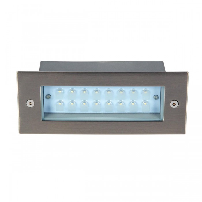 VK/02013/MC/W - Φωτιστικό Led τοίχου, 100-240V, 1.6W, 3000K, 90lm, 120°, CRI>80, IP54, 17x6.8cm, νίκελ VK/02013/MC/W - Φωτιστικό Led τοίχου, 100-240V, 1.6W, 3000K, 90lm, 120°, CRI>80, IP54, 17x6.8cm, νίκελ