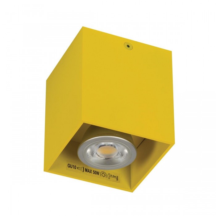 VK/03001/Y - Φωτιστικό οροφής κύβος, 240V, GU10/Par16, Max 12W (LED), IP20, κίτρινο VK/03001/Y - Φωτιστικό οροφής κύβος, 240V, GU10/Par16, Max 12W (LED), IP20, κίτρινο