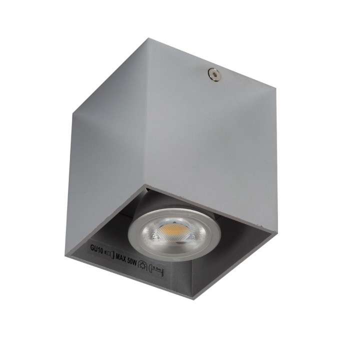 VK/03001/C - Φωτιστικό οροφής κύβος, 240V, GU10/Par16, Max 12W (LED), IP20, νίκελ