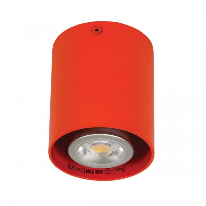VK/03002/O - Φωτιστικό οροφής κύλινδρος, 240V, GU10/Par16, Max 12W (LED), IP20, πορτοκαλί VK/03002/O - Φωτιστικό οροφής κύλινδρος, 240V, GU10/Par16, Max 12W (LED), IP20, πορτοκαλί