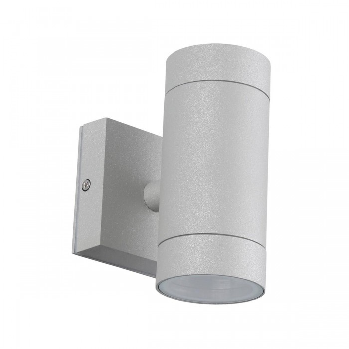 VK/01057/G - Φωτιστικό τοίχου, Up/down. 240V, 2xGU10/PAR16, Max2x12W (LED), IP54, ø6.5x14.5x11.5cm, γκρι VK/01057/G - Φωτιστικό τοίχου, Up/down. 240V, 2xGU10/PAR16, Max2x12W (LED), IP54, ø6.5x14.5x11.5cm, γκρι