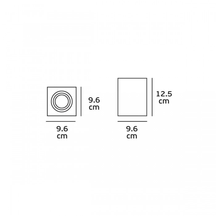 VK/03005/AL - Φωτιστικό οροφής κύβος, 240V, GU10/Par16, Max35W, IP20, κινητό, αλουμίνιο 