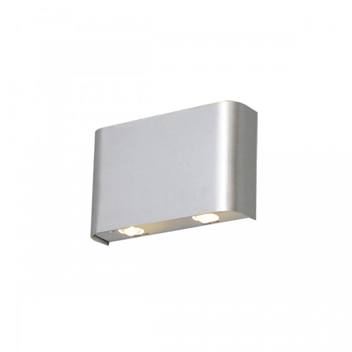 VK/04010/AL - Φωτιστικό τοίχου LED, up-down, 100-240V, 4x1W, 3000K, 360lm, CRI>80, IP20, 14.1x8.9cm, αλουμίνιο