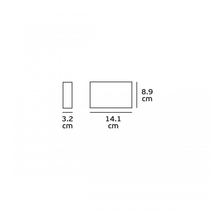 VK/04010/AL - Φωτιστικό τοίχου LED, up-down, 100-240V, 4x1W, 3000K, 360lm, CRI>80, IP20, 14.1x8.9cm, αλουμίνιο