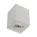 VK/03005/W - Φωτιστικό οροφής κύβος, 240V, GU10/PAR16, Max 12W (LED), IP20, κινητό, 9x9x11.5cm, λευκό 