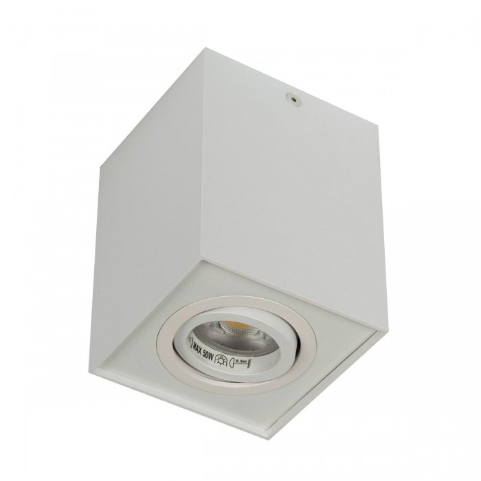 VK/03005/W - Φωτιστικό οροφής κύβος, 240V, GU10/Par16, Max35W, IP20, κινητό, λευκό 