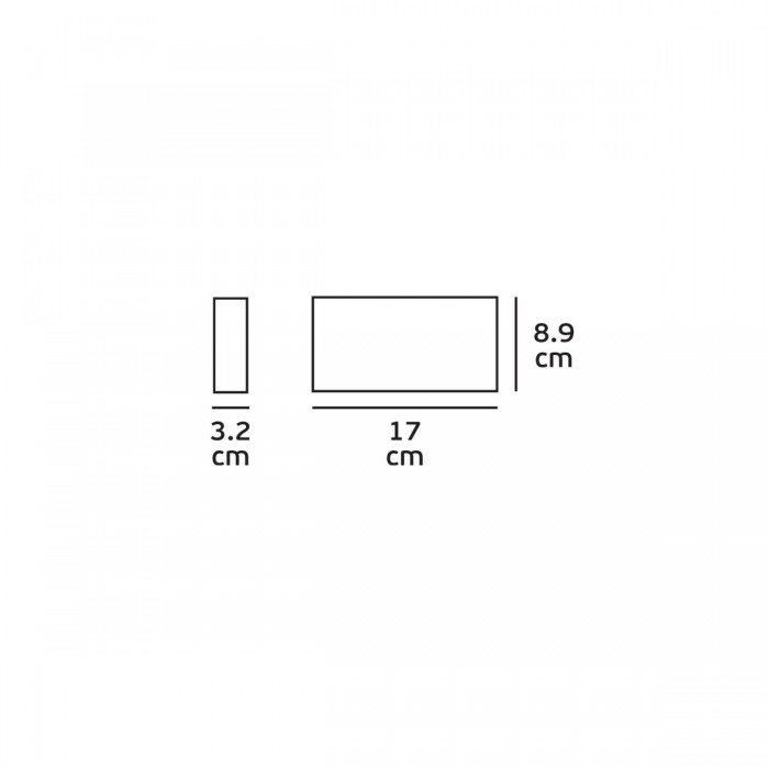 VK/04008/AL - Φωτιστικό τοίχου LED, up-down, 100-240V, 6x1W, 3000K, 540lm, CRI>80, IP20, 17x8.9cm, αλουμίνιο