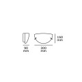 VK/03018/W - Φωτιστικό τοίχου, Ε27x1, ΜΑΧ 42W, 300x150mm VK/03018/W - Φωτιστικό τοίχου, Ε27x1, ΜΑΧ 42W, 300x150mm