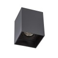 VK/03055/B - Φωτιστικό οροφής κύβος βαθύ, 240V, GU10/PAR16, Max 12W (LED), IP20, κινητό, 9x9x11.5cm, μαύρο 