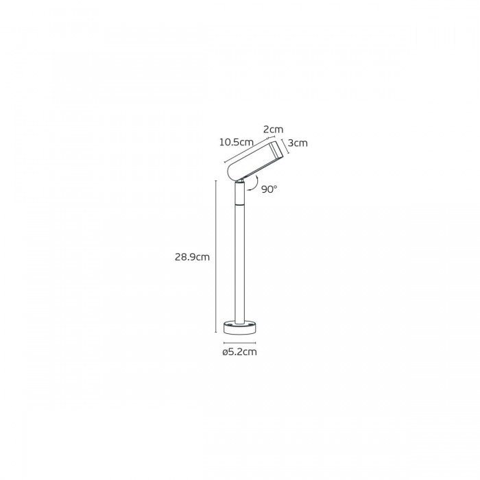 VK/04727/G/W/30 - Γκρι. 3000K. 5W. 226lm. DC 24V. LED Luminus MP-3030. 50.000hrs. 24°. Κίνηση φωτιστικού 90°. Dim Νο. -20°C→ 45°C. Εξωτερικό έδαφος. CRI>90. H28.9cm. Αλουμίνιο. IP65