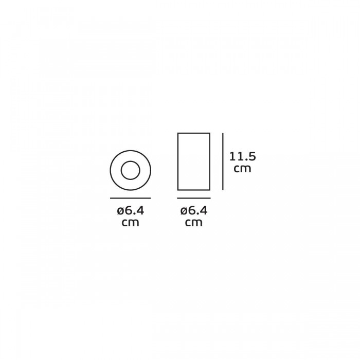 VK/03056/B - Σποτ οροφής, κύλινδρος, 240V, GU10/Par16, Max35W, IP20, μαύρο 