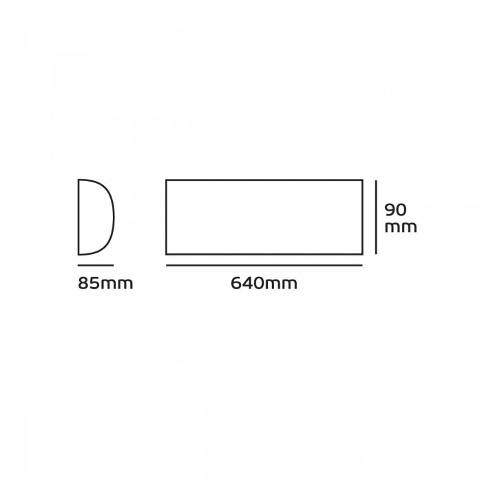 VK/03020/4/W - Φωτιστικό τοίχου, Ε14x4, ΜΑΧ 42W, 640x90mm