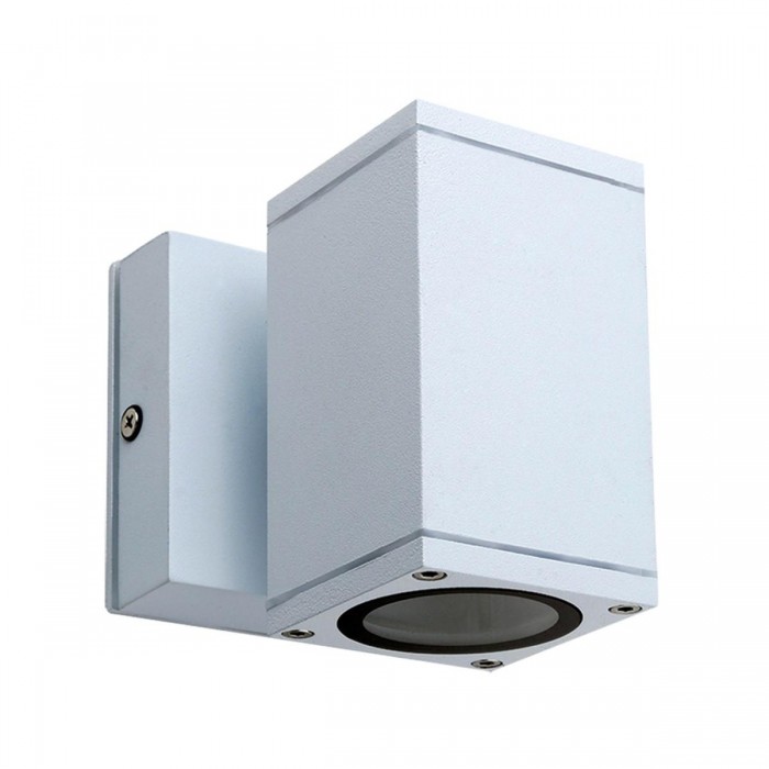 VK/01067/W - Φωτιστικό τοίχου, 240V, GU10/PAR16, Max 12W (LED), IP54, 6x6x11.2x10(depth)cm, λευκό VK/01067/W - Φωτιστικό τοίχου, 240V, GU10/PAR16, Max 12W (LED), IP54, 6x6x11.2x10(depth)cm, λευκό
