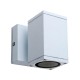 VK/01067/W - Φωτιστικό τοίχου, 240V, GU10/PAR16, Max 12W (LED), IP54, 6x6x11.2x10(depth)cm, λευκό VK/01067/W - Φωτιστικό τοίχου, 240V, GU10/PAR16, Max 12W (LED), IP54, 6x6x11.2x10(depth)cm, λευκό