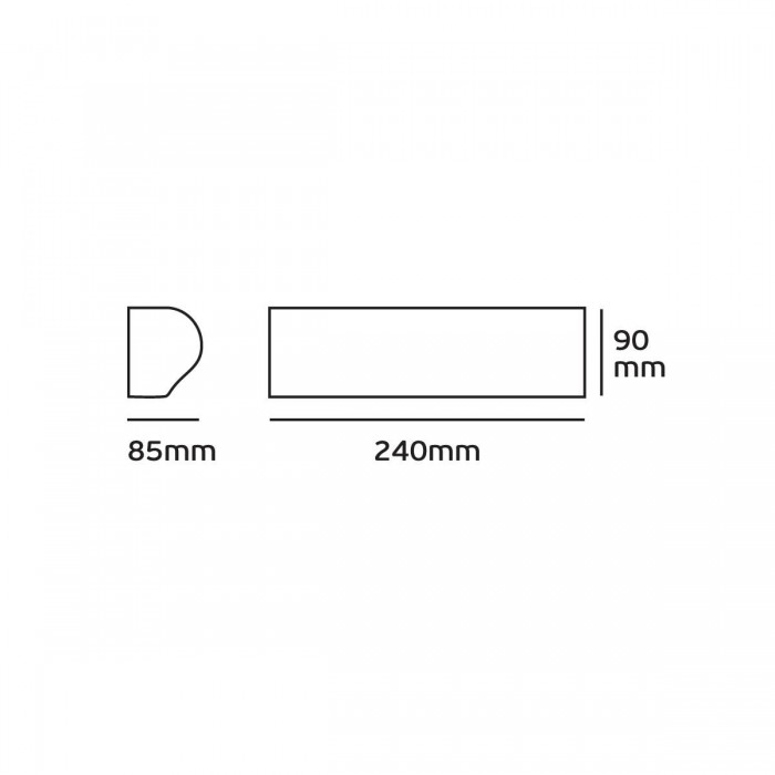 VK/03021/1/W - Φωτιστικό τοίχου, Ε14, ΜΑΧ 42W, 240x90mm