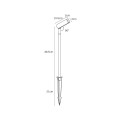 VK/04727/G/W/50/SPK - Γκρι. 3000K. 5W. 226lm. DC 24V. LED Luminus MP-3030. 50.000hrs. 24°. Κίνηση φωτιστικού 90°. Dim Νο. -20°C→ 45°C. Εξωτερικό έδαφος. CRI>90. H48.5cm. Αλουμίνιο (συμπεριλαμβάνεται ακίδα). IP65