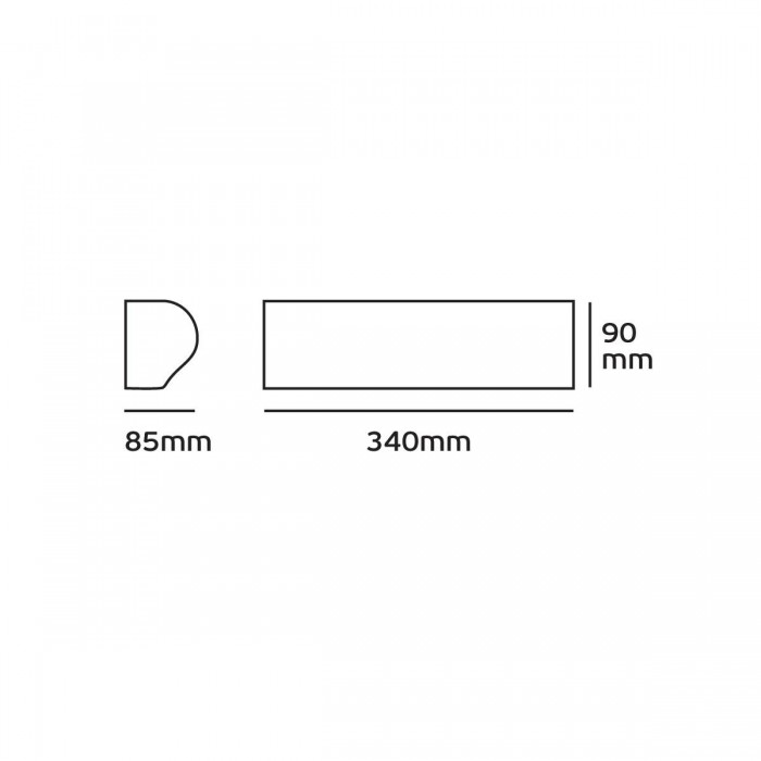 VK/03021/2/W - Φωτιστικό τοίχου, Ε14x2, ΜΑΧ 42W, 340x90mm