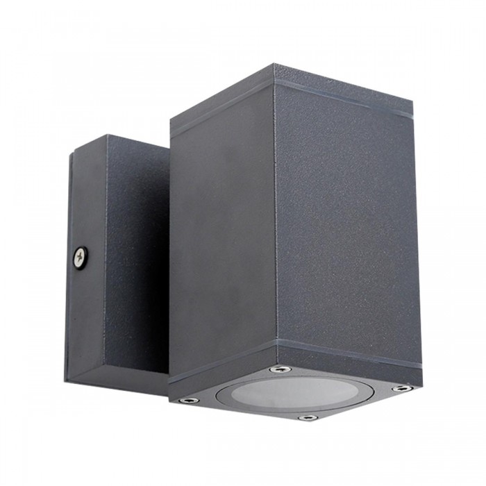VK/01067/AN - Φωτιστικό τοίχου, 240V, GU10/PAR16, Max 12W (LED), IP54, 6x6x11.2x10(depth)cm, ανθρακί VK/01067/AN - Φωτιστικό τοίχου, 240V, GU10/PAR16, Max 12W (LED), IP54, 6x6x11.2x10(depth)cm, ανθρακί