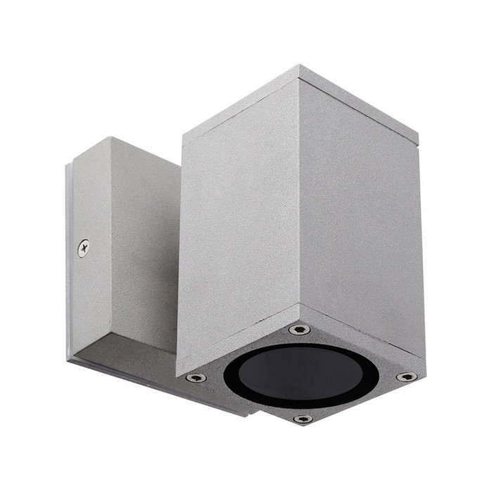 VK/01067/G - Φωτιστικό τοίχου, 240V, GU10/PAR16, Max 12W (LED), IP54, 6x6x11.2x10(depth)cm, γκρι VK/01067/G - Φωτιστικό τοίχου, 240V, GU10/PAR16, Max 12W (LED), IP54, 6x6x11.2x10(depth)cm, γκρι