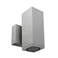 VK/01068/G - Φωτιστικό τοίχου, Up/down. 240V, 2xGU10/PAR16, Max2x12W (LED), IP54, 6x6x16x11.2(depth)cm, γκρι