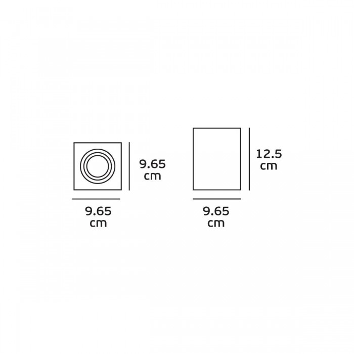 VK/03081CE/COP - Φωτιστικό οροφής κύβος, 240V, GU10/Par16, Max35W, IP20, κινητό, χάλκινο 