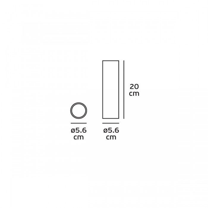 VK/03087CE/20/W - Φωτιστικό οροφής κύλινδρος, 240V, GU10/Par16, Max35W, IP20, λευκό