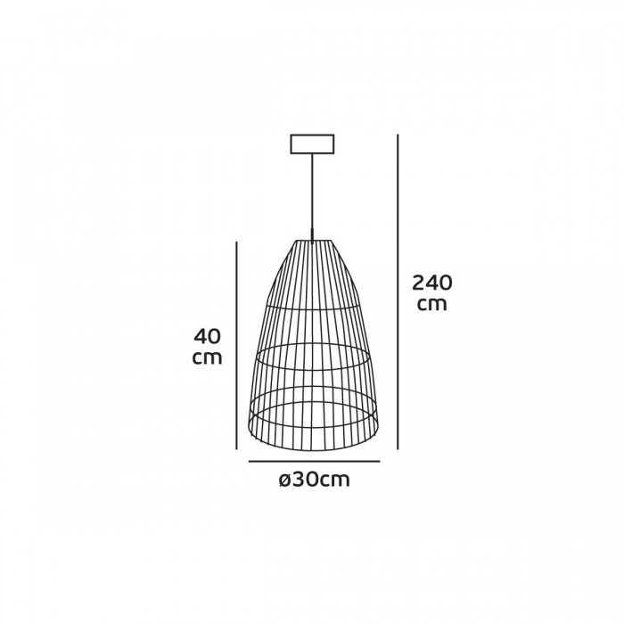 VK/03126PE/30 - Φωτιστικό κρεμαστό μπαμπού, 240V, Ε27, Max 20W (LED), IP20, ø30x40cm, ξύλο μπαμπού VK/03126PE/30 - Φωτιστικό κρεμαστό μπαμπού, 240V, Ε27, Max 20W (LED), IP20, ø30x40cm, ξύλο μπαμπού