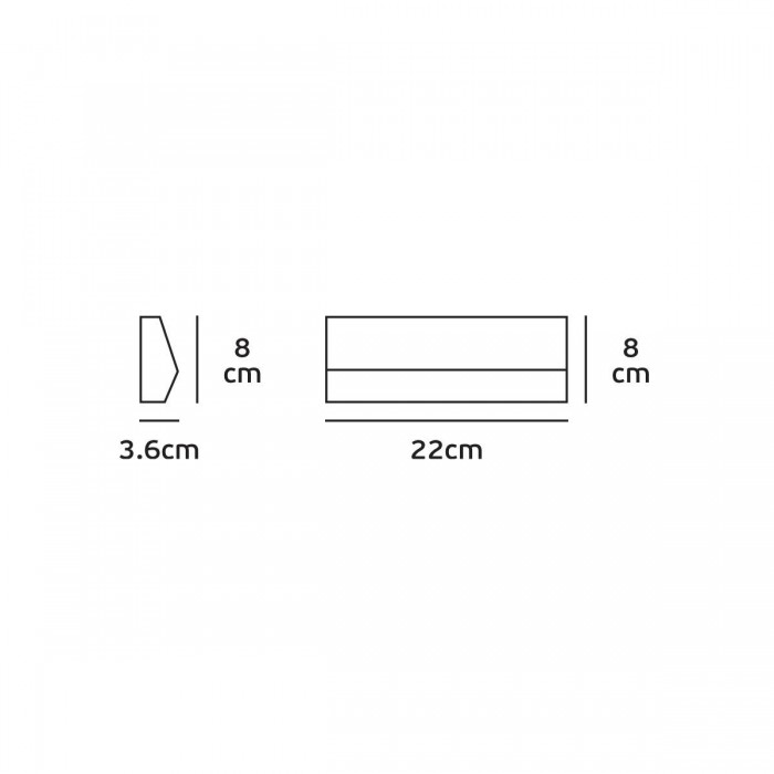 VK/02019/G/D -<p>Φωτιστικό Led τοίχου, 220-240V, 3W, 6000K, 470lm, CRI>80, IP65, 22x8x3.6cm, γκρι</p> VK/02019/G/D -<p>Φωτιστικό Led τοίχου, 220-240V, 3W, 6000K, 470lm, CRI>80, IP65, 22x8x3.6cm, γκρι</p>