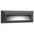 VK/02020/AN/W - Φωτιστικό Led τοίχου, 220-240V, 2W, 3000K, 292lm, CRI>80, IP65, 23x8x2.7cm, ανθρακί 