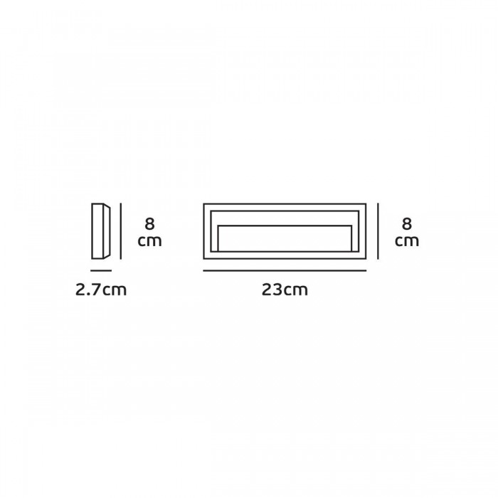 VK/02020/AN/W - Φωτιστικό Led τοίχου, 220-240V, 2W, 3000K, 292lm, CRI>80, IP65, 23x8x2.7cm, ανθρακί VK/02020/AN/W - Φωτιστικό Led τοίχου, 220-240V, 2W, 3000K, 292lm, CRI>80, IP65, 23x8x2.7cm, ανθρακί