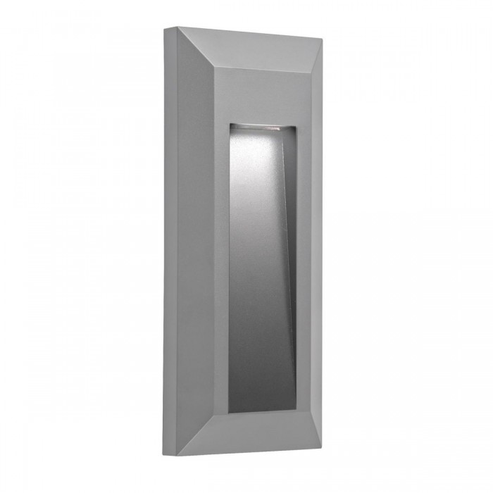 VK/02021/G/W - Φωτιστικό Led τοίχου, 220-240V, 1W, 3000K, 70lm, CRI>80, IP65, 8x20x2.7cm, γκρι VK/02021/G/W - Φωτιστικό Led τοίχου, 220-240V, 1W, 3000K, 70lm, CRI>80, IP65, 8x20x2.7cm, γκρι