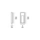 VK/02021/G/W - Φωτιστικό Led τοίχου, 220-240V, 1W, 3000K, 70lm, CRI>80, IP65, 8x20x2.7cm, γκρι VK/02021/G/W - Φωτιστικό Led τοίχου, 220-240V, 1W, 3000K, 70lm, CRI>80, IP65, 8x20x2.7cm, γκρι