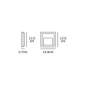 VK/02022/AN/D - Φωτιστικό Led τοίχου τετράγωνο, 220-240V, 1W, 6000K, 154lm, CRI>80, IP65, 12.5x12.5x2.7cm, ανθρακί